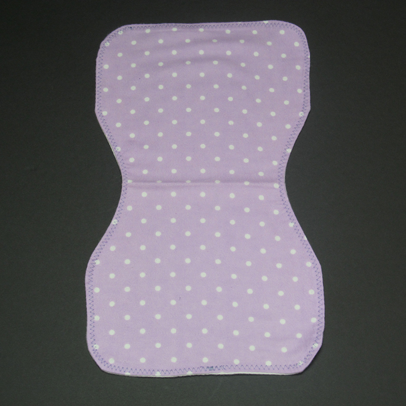 Reverse Purple Polka Dots Burp Cloth