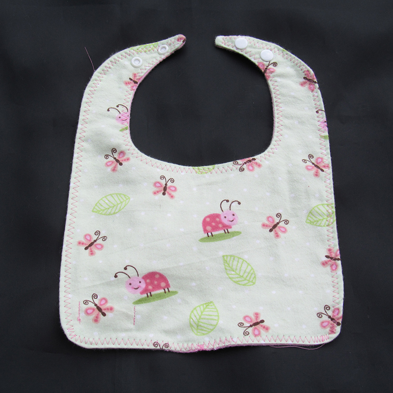Ladybug and Butterfly Flannel Bib