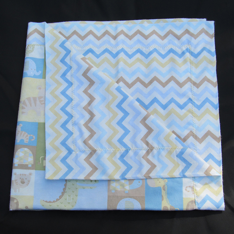 Zoo Patch with Chevron Border Blanket