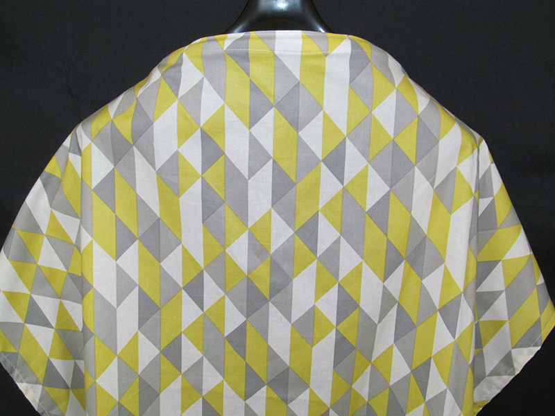 Gray/Yellow Pattern 100% Organic Cotton Nursing Cover